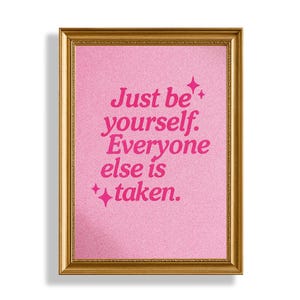 Motivational Quote Art Print  Office PRINTABLE Wall Art  Modern Office Decor Poster  Pink Typography Wall Art  Digital Download