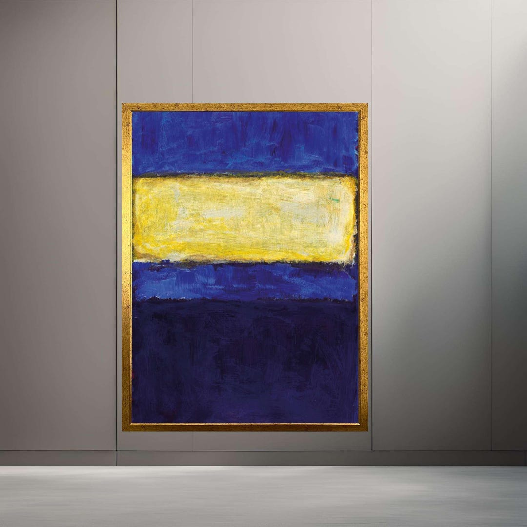 Mark Rothko Minimalist Blue and Yellow Canvas Wall Art Print | Abstract ...