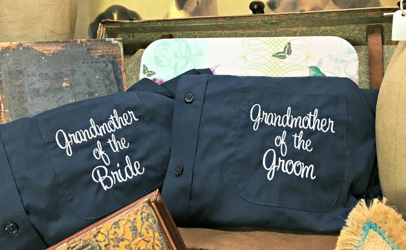 Mother of the Bride Shirt, Mother of the Groom Gift, Monogram Shirt, Bridal Party Shirt, Button Down Shirt, Bridesmaid Gift, Getting Ready image 8