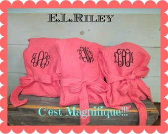 Monogrammed Robes, Personalized Bridesmaids Gift, Bridesmaid Robe, Personalized Robe, Set of 10