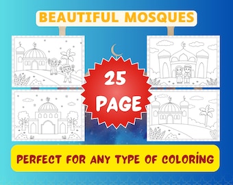 25 Beautiful Mosque Coloring Pages for All Ages Easy Designs, Printable ...