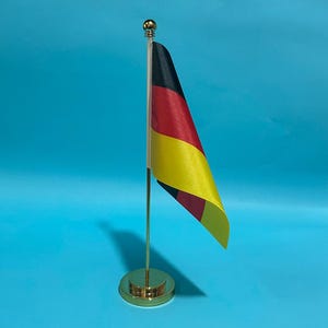 Duitsland bureauvlag met standaard | Duitsland minitafelvlag 14 x 21 cm