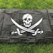 Pirate Flag Double Broken Skull Jack Rackham Jolly Roger Banner - Etsy
