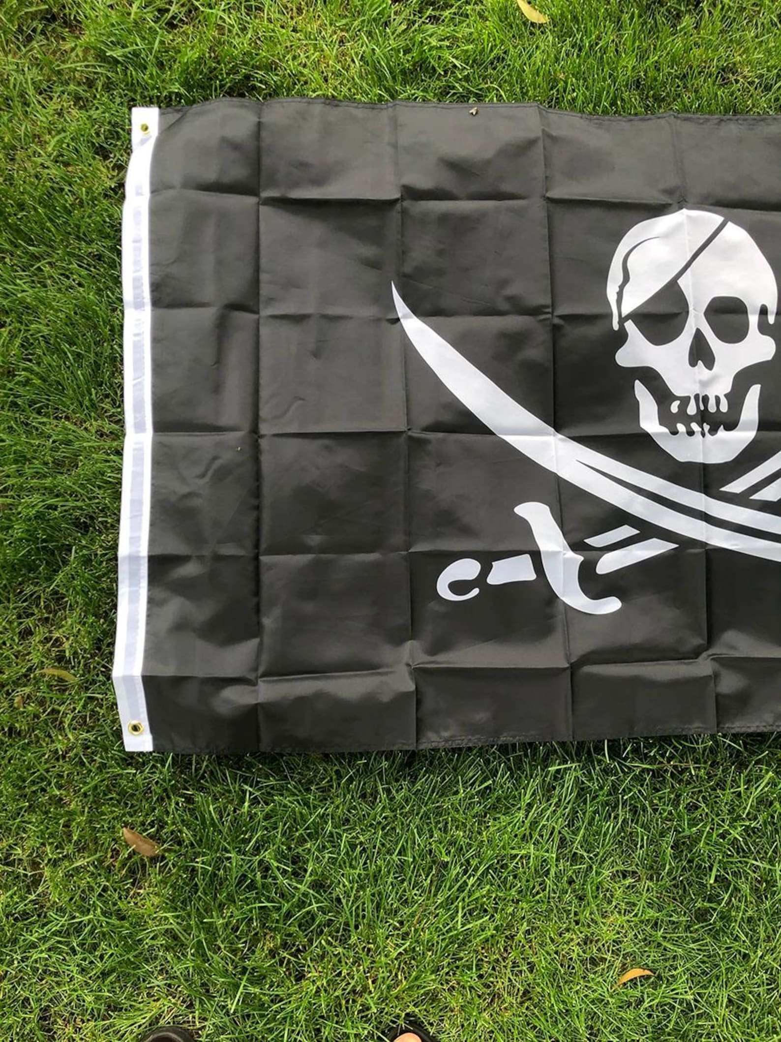 Pirate Flag Double Broken Skull Jack Rackham Jolly Roger Banner - Etsy