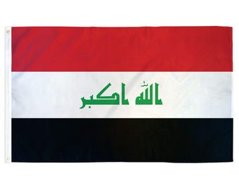 Nationale vlag van Irak, binnen of buiten