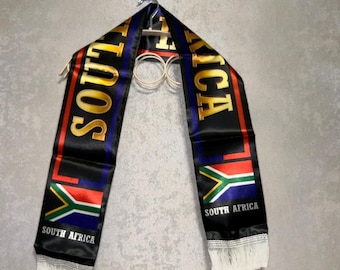 South Africa Flag Scarf, Wearable National Pride Accessory