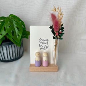 Holzfiguren als Geschenk für Freundin, Tante, Cousine | Wertschätzung | kleines Geschenk, Mitbringsel