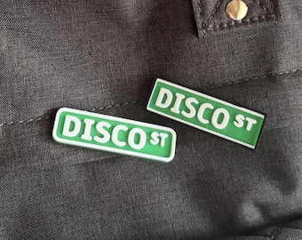 Disco Street Pin | NYC Pop-Up Exclusive Mini St Sign | MSG KISSCO Tour Merch