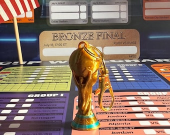 World Cup Trophy Keychain, Night Light, or Figurine | 3D-Printed Soccer/Football Collectible