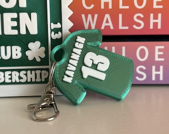 Boys of Tommen Jersey Keychain | Johnny Kavanagh 3D-Printed Rugby Charm | Binding 13