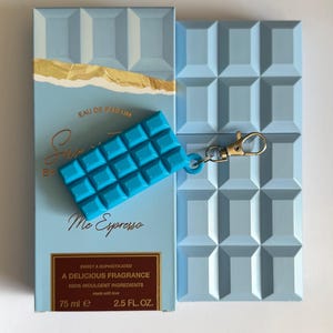 Sabrina Sweet Tooth Perfume Keychain Charm or Figurine | Espresso, Lemon Pie, Cherry | 3D-Printed Espresso (Blue)