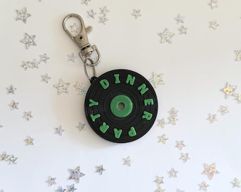 3D-Printed Vinyl Record Keychain | Custom Song Lyrics | Inspired by Niall Dinner Party Album