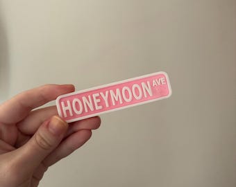 Honeymoon Avenue Mini Street Sign Magnet | 3D-Printed Ariana Decor for Fridge, Lockers
