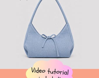 Shoulder Bag Sewing Pattern | Drawstring Crescent Bag Pattern