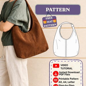 Hobo Bag Sewing Pattern | Beginner Friendly Tote (PDF Download)
