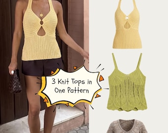Haakpatroon voor een haltertop | Geribbelde crop top met keyhole-uitsparing voor op het strand (PDF-download)