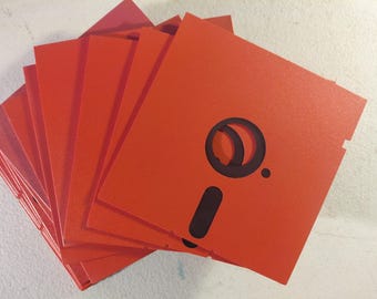 Lot of 20 red 5.25 inch floppy disk