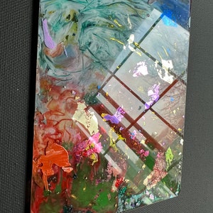 Abstract Acrylic Reverse Painting on Plexiglass 7x5 Ready to Slip Into ...