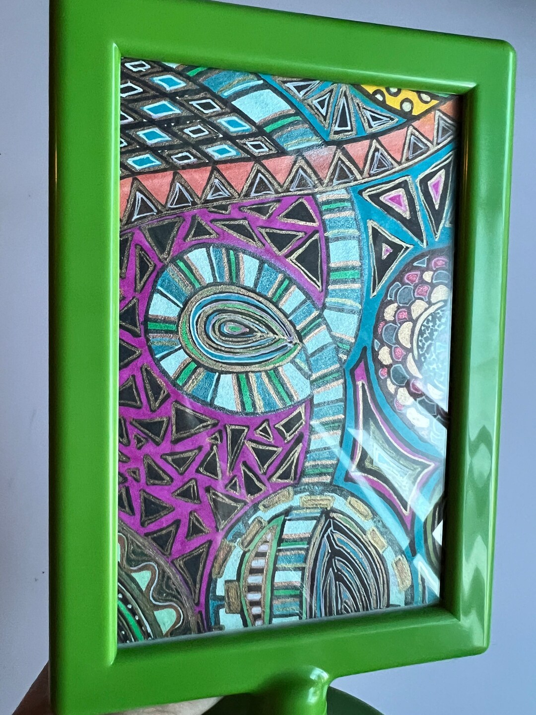 2 Piece Original Abstracts on 7x5” 2 Original Designs Set, Desk, Shelf ...