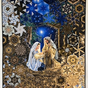 Nativity quilt / Christmas Quilt / Holiday Decor / Unique Gift/ One of a kind Quilt