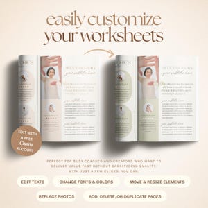 320-Page Coaching Workbook & Worksheet Template: Ebook Lead Magnet (Canva)