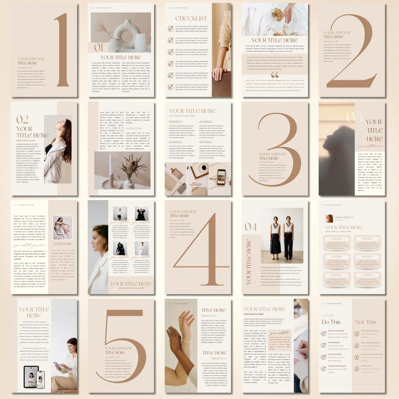320-Page Coaching Workbook & Worksheet Template: Ebook Lead Magnet (Canva)