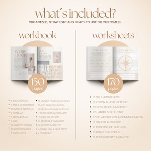320-Page Coaching Workbook & Worksheet Template: Ebook Lead Magnet (Canva)