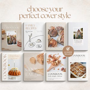 Printable Family Cookbook Template: Digital & Custom Recipe E-book (Homemade Printable Recipes, Canva)