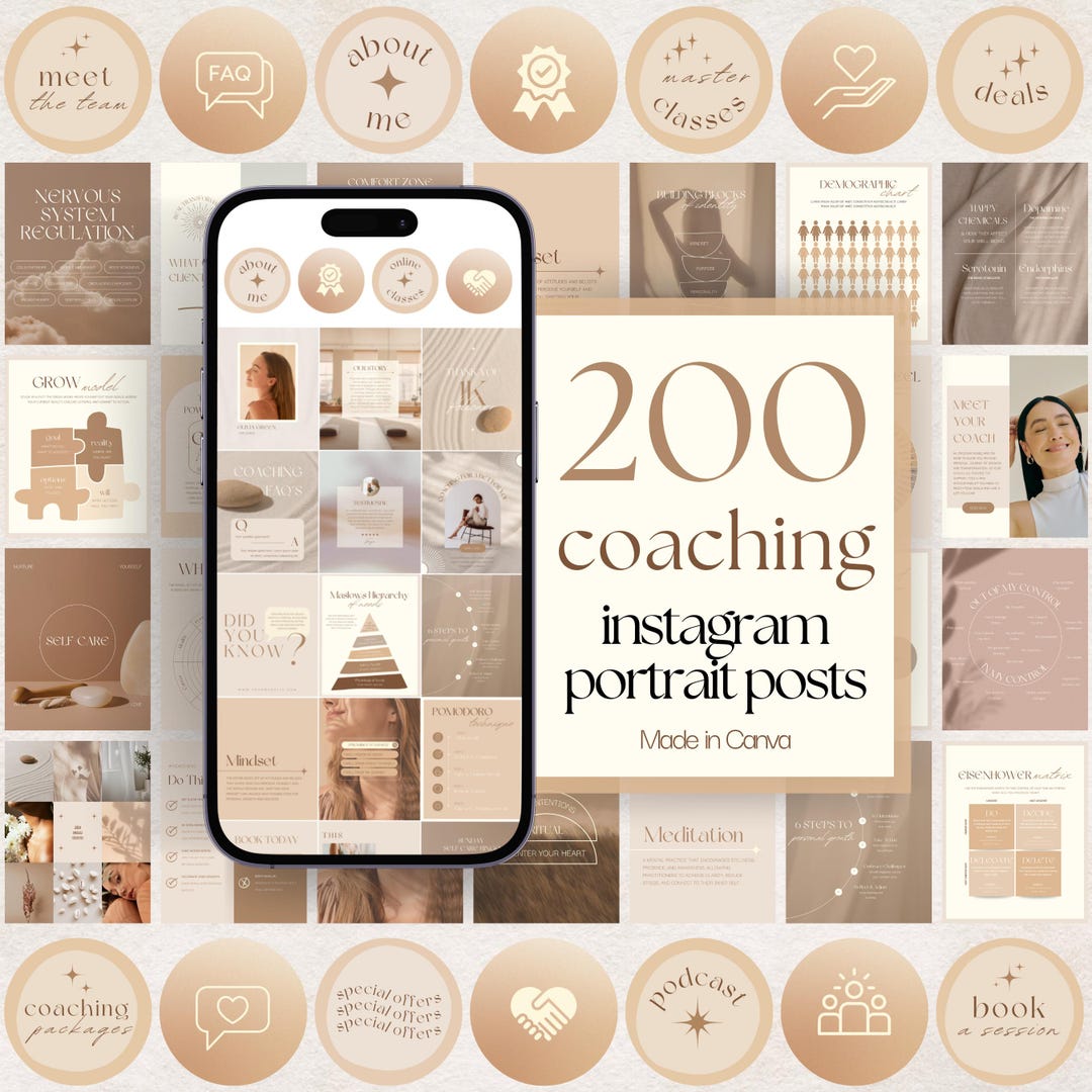 Coaching Instagram Post Template: Life & Wellness Coach Social Media ...