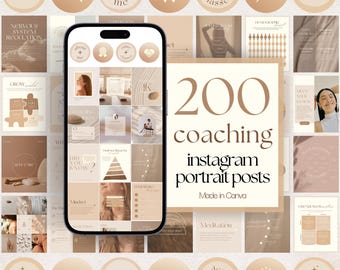 Plantilla de publicación de Instagram de coaching: Coach de vida y bienestar, marketing en redes sociales (Canva)