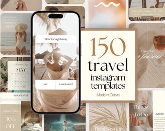 Instagram-sjablonen voor reizen: brandingkit voor reisbureaus voor sociale media (canva)