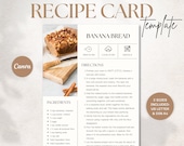 Simple Recipe Card Template: Printable Recipe Journal Sheet (Canva)