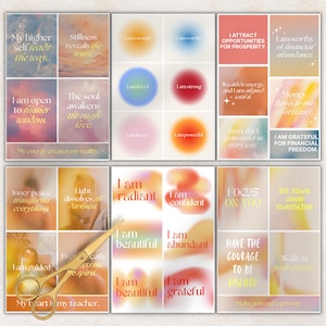 Vision Board Kit: Printable Goal Setting and Manifestation Planner (Affirmations, Words & Positive Quotes)