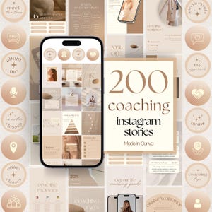 Modelo de histórias de coaching no Instagram: conteúdo de mídia social para coach de vida e bem-estar (Canva)
