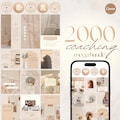 2000 Coaching Instagram Templates: Life Coach Social Media Bundle (Canva)