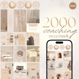 Coaching Instagram Template Canva, Life Coach Insta, Coaching Business, Instagram Post Story Template, Wellness Coach, IG Aesthetic Branding