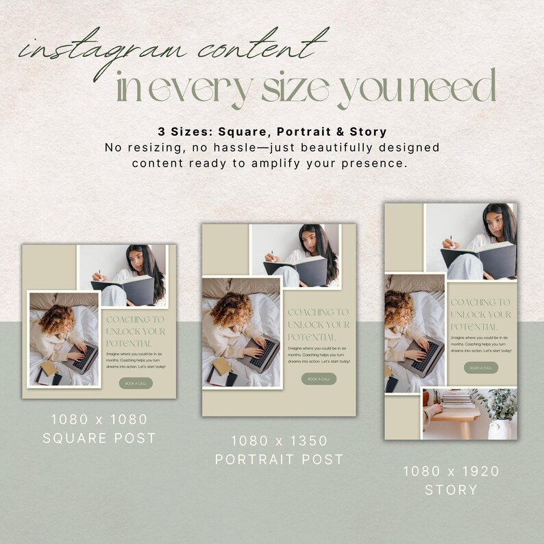 1500 Coaching Instagram Templates: Life Coach Social Media Bundle ...