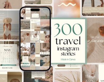 Instagram-sjablonen voor reizen: social media, marketing en inhoud reisbureaus (Canva)