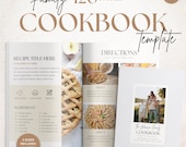 Family Cookbook Template: 120 Page Digital & Custom Recipe Ebook (Homemade Printable Recipes, Canva)