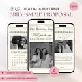 Bridesmaid Newspaper Video Proposal: Personalized Video Invitation Template, Maid of Honor Invite (Canva) product logo