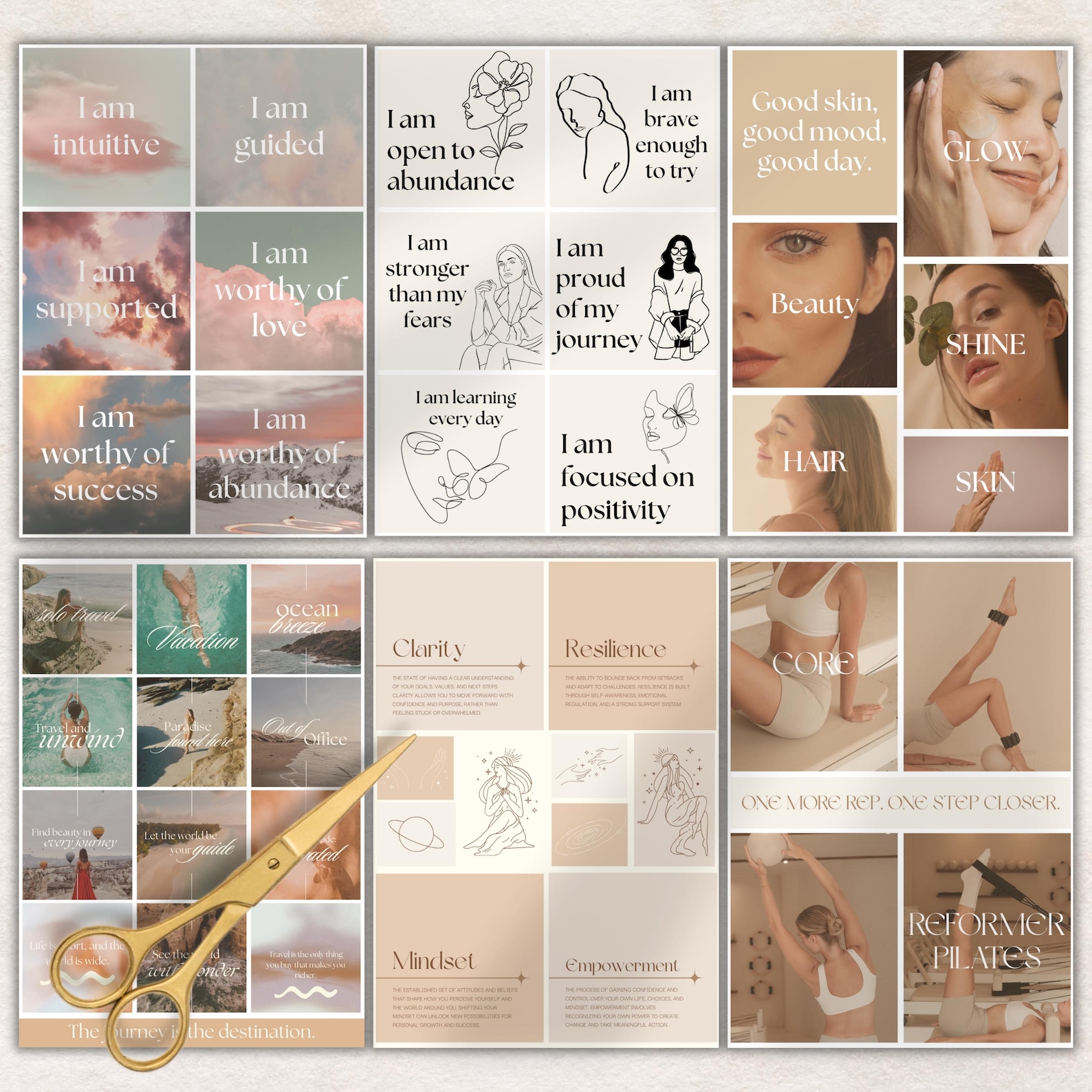 Vision Board Kit: Printable Goal Setting and Manifestation Planner ...