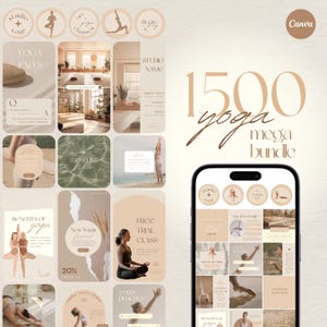 Modello Instagram Yoga, Post sui social media per insegnanti di yoga, Wellness Studio Canva, Kit di branding per coach, Storie Instagram di fitness, Post Reels