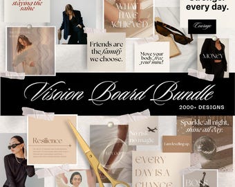 Plus de 2 000 Vision Boards imprimables : manifestation et affirmations (mots, citations, images)