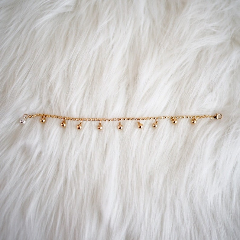 SET OF 2 14kt Gold Filled Baby Anklets Gold Filled Drop Etsy