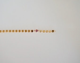 Mommy and Me Bracelet Set in 14k Gold Fill or Sterling Silver | Sequins Bracelet For Mommy + Baby | Gold Filled Sequins Bracelet Combo