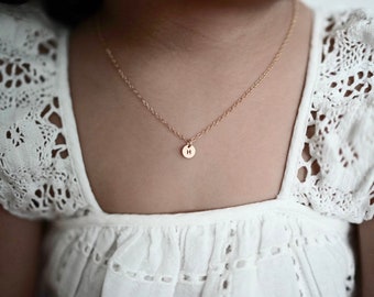 Kids Necklace | Initial necklace in 14k Gold Fill | Kids Name Necklace | Baptism Necklace | Flower Girl Necklace | Baby Necklace