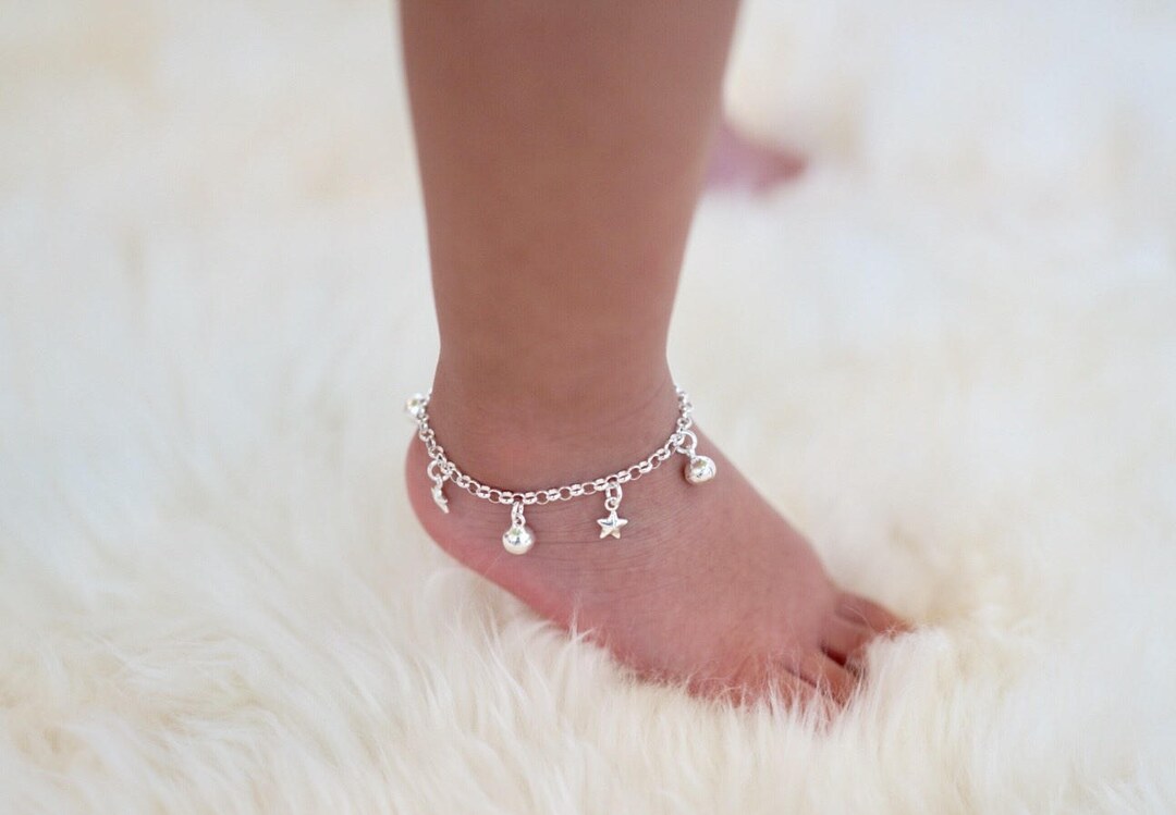 Jingle Bells & Stars Anklet Baby Anklet Boho Baby Etsy