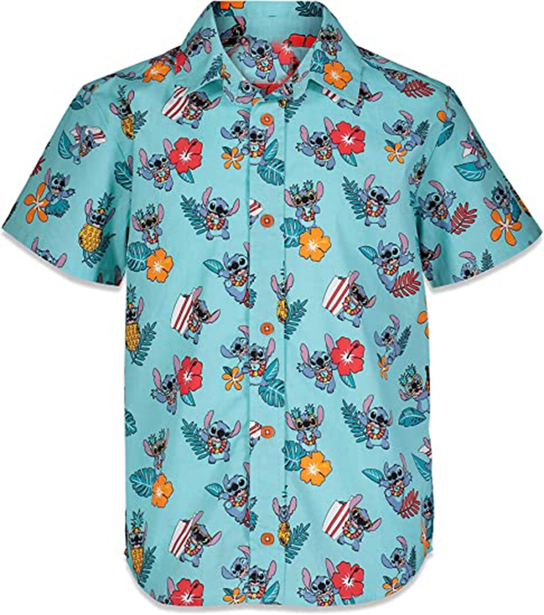 Lilo Stitch Hawaiian Shirt Button Down Shirt Tropical Disney - Etsy