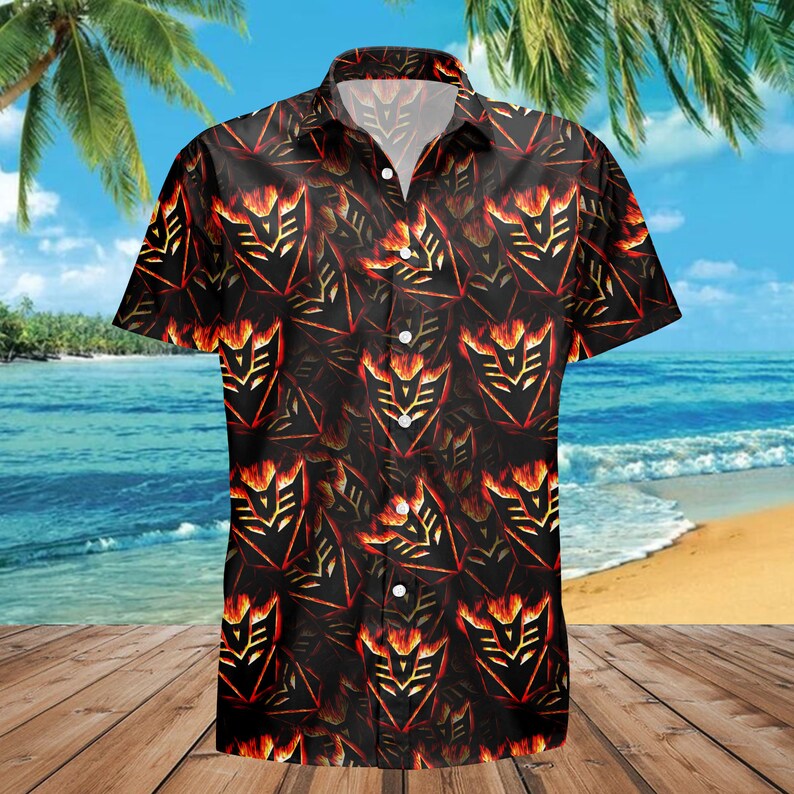 Decepticon Transformer Hawaiian Shirt Button up Hawaii Shirt - Etsy