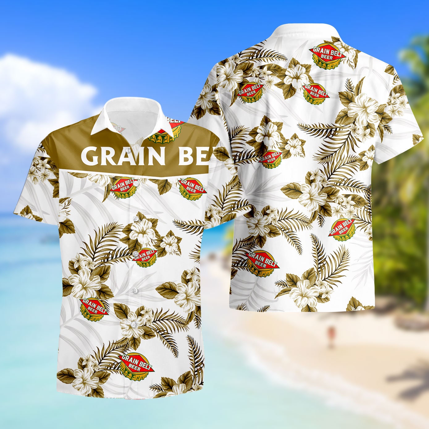 Historic Grain Belt Brewery Hawaiian Shirt, Grain Belt Shirt
